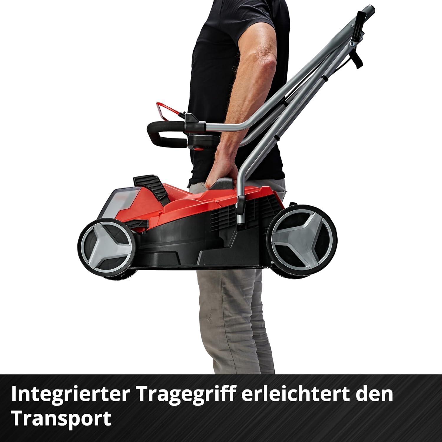 Einhell Accu-grasmaaier GE-CM 18/33 Li Kit Power X-Change (18 V, 33 cm maaibreedte, tot 200 m², borstelloos, 30L opvangzak, 25-65 mm maaihoogte, incl. 4,0 Ah accu + oplader)