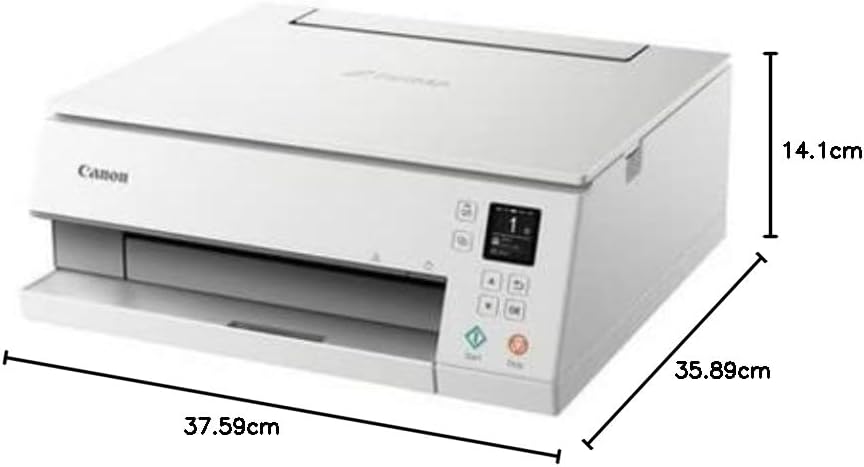 Canon PIXMA TS6350a printer, kleureninkjet multifunctioneel apparaat DIN A4 (fotoprinter, scanner, kopieerapparaat, OLED, 4.800x1.200 dpi, USB, WLAN, 5 afzonderlijke inkten, dubbelzijdig afdrukken, 2 papierladen), zwart