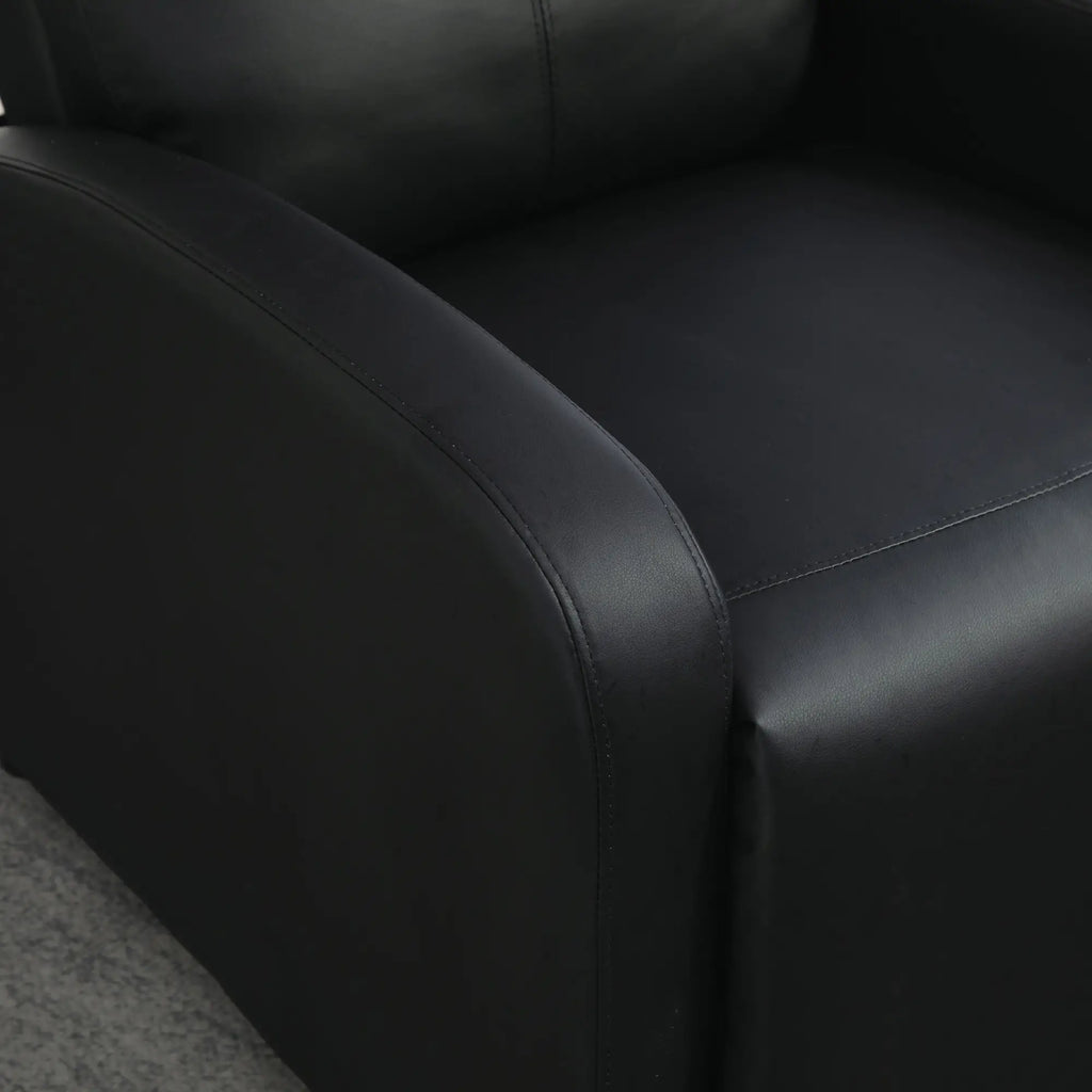 HOMCOM Relaxfauteuil, tv-stoel met ligfunctie, dik gestoffeerd