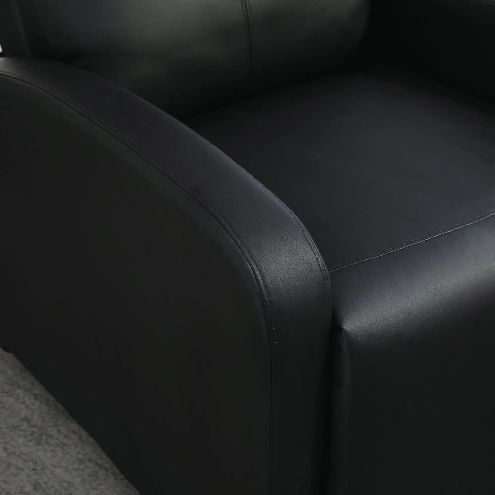 HOMCOM Relaxfauteuil, tv-stoel met ligfunctie, dik gestoffeerd