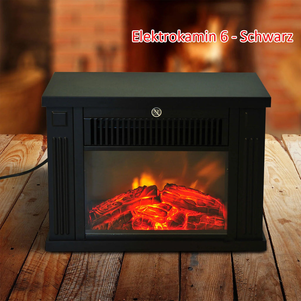HOMCOM elektrische haard met vlameffect & 2 warmtestanden