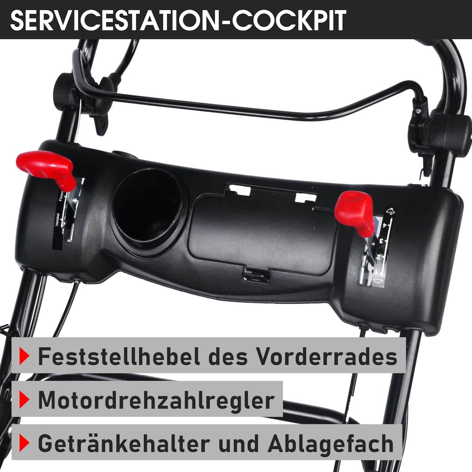 BRAST® Benzine grasmaaier Trike met aandrijving | 5,2kW (7PK) | 53cm maaibreedte | veel modellen | TÜV | 4-takt OHV motor | 30-80mm maaihoogte | 60L opvangbak | Stalen behuizing | Snelheid