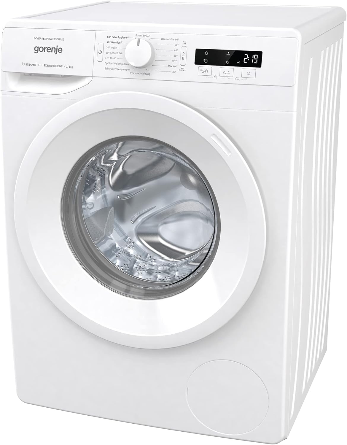 GORENJE WNPI84APS Wasmachine LED-display Inverter PowerDrive-motor AquaStop Stoomfunctie 16 programma's