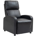 HOMCOM Relaxfauteuil, tv-stoel met ligfunctie, dik gestoffeerd