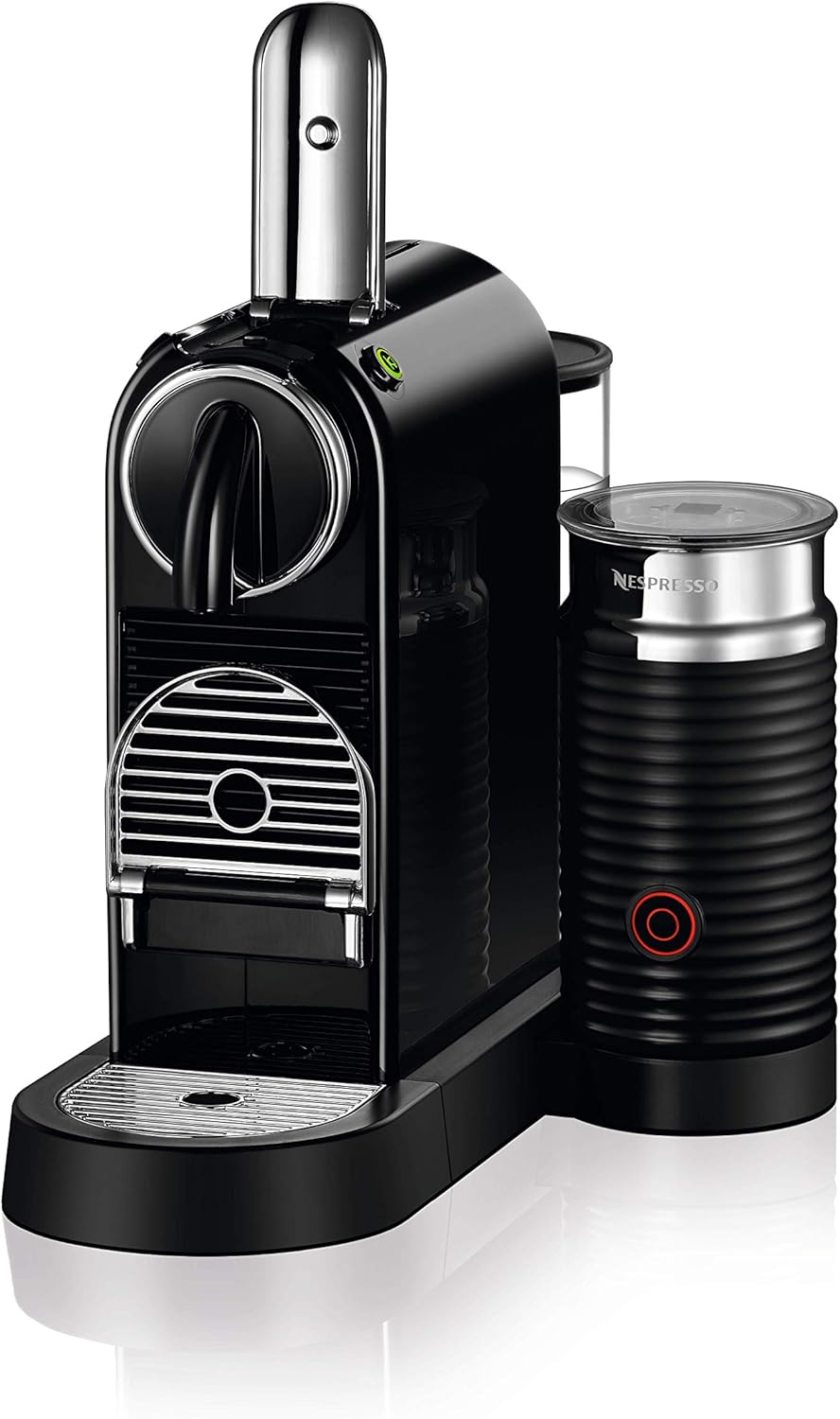 Nespresso De'Longhi EN267.BAE Citiz koffiezetapparaat met melkopschuimer, energiebesparende functie, 1710W, 1 liter, 37.2 x 21.8 x 27.7 cm, zwart