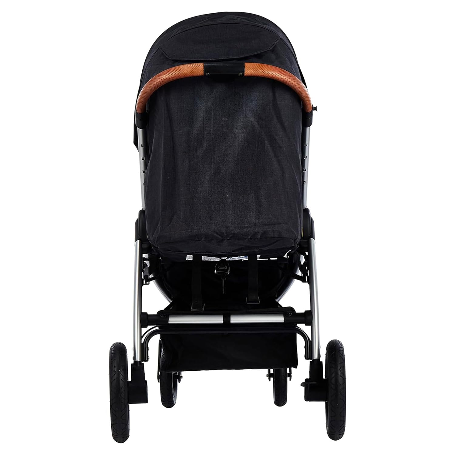 Hauck Uptown Kinderwagen Melange Rose – wandelwagen voor elk terrein, extra grote zitting, vlakke ligstand, rubberen wielen, vering, compact en eenvoudig inklapbaar, met regenhoes