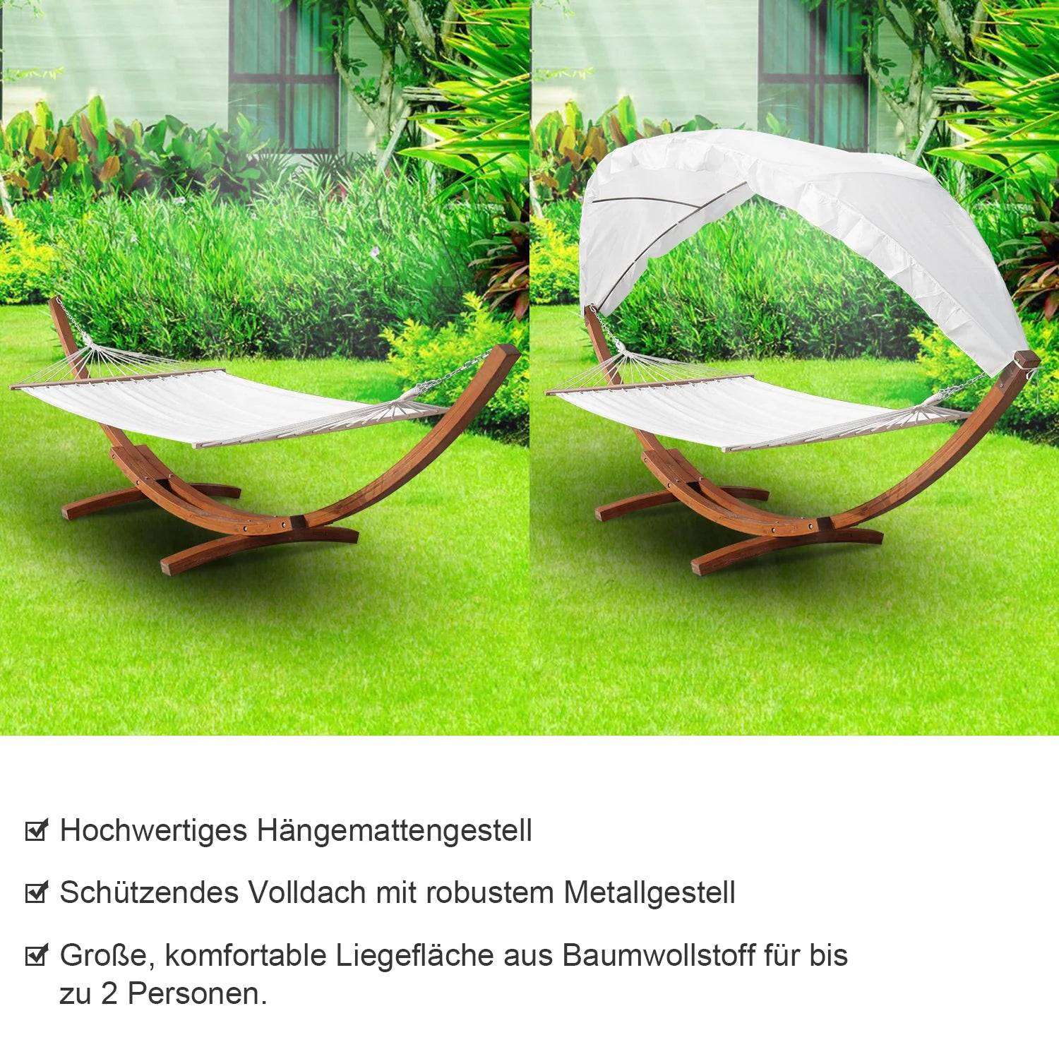 Sonnewelt Hängmatta Hängmatta i trä med stativ