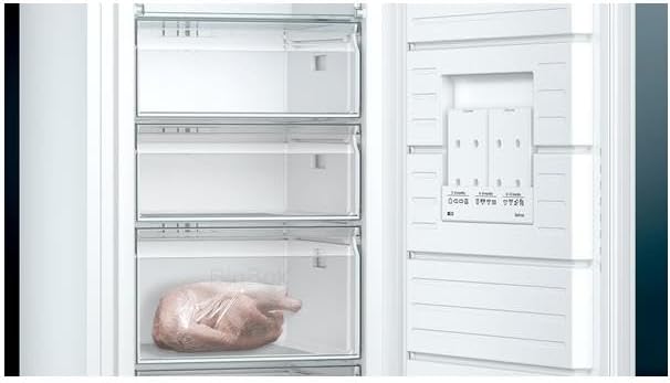 Siemens GS54NAWCV iQ500 vriezer, 176 x 70 cm, 327 L, noFrost nooit meer ontdooien, bigBox ruimte voor grote diepvriesproducten, varioZone flexibele glasplateaus en laden, wit
