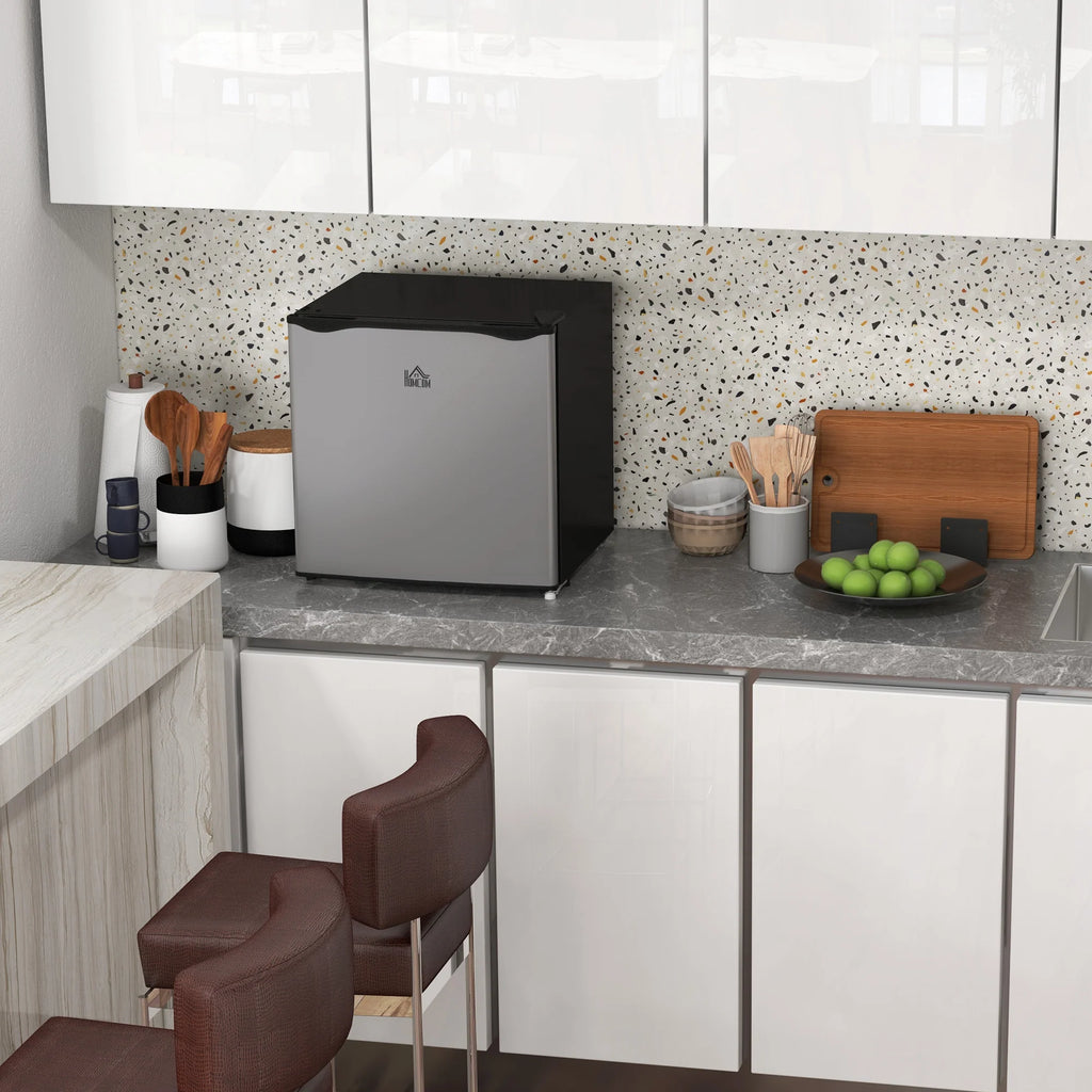 HOMCOM Mini-vriezer 35 l zilver - compact & efficiënt