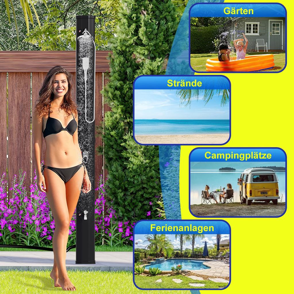 Sonnewelt 60L Solar Douche Tuintopdouche Incl. Beschermhoes en Handdouche
