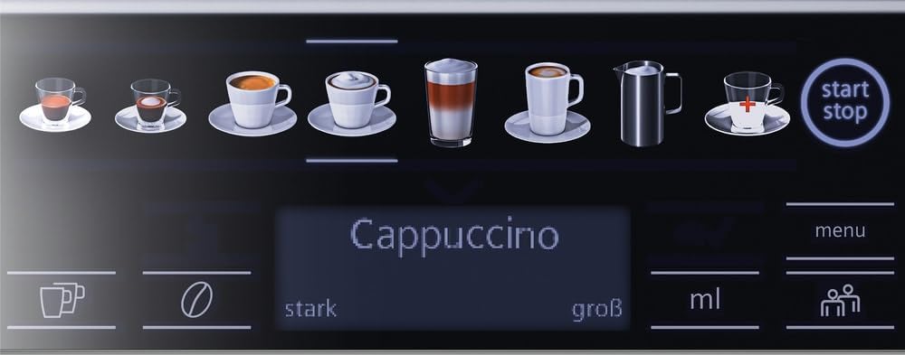 SIEMENS Volautomatische koffiemachine EQ6 plus s300 TE653501DE, voor vele koffiespecialiteiten, melkopschuimmondstuk, keramisch maalwerk, dubbele kopfunctie, antikalk, automatische stoomreiniging, 1500 W, zilver