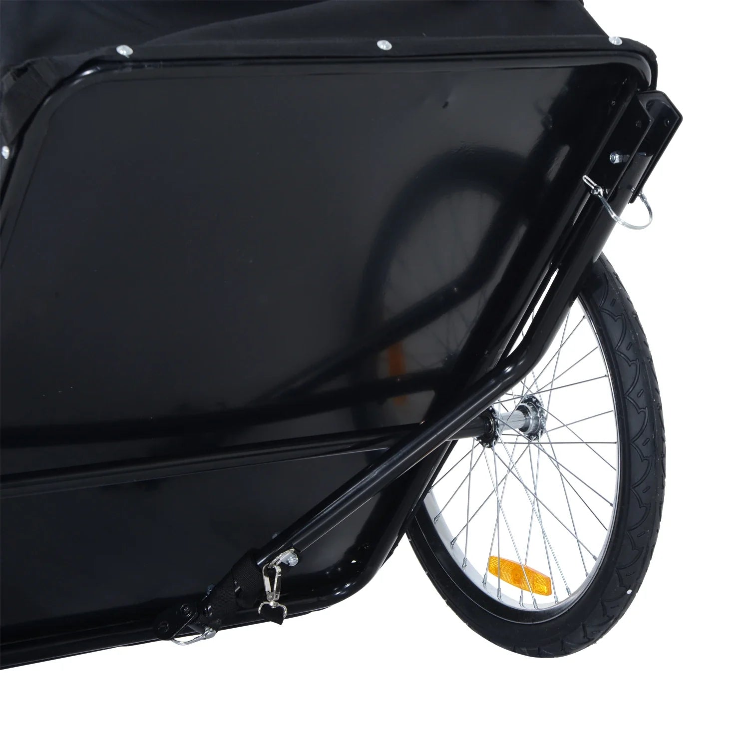 HOMCOM fietskar opvouwbaar grote transportbox