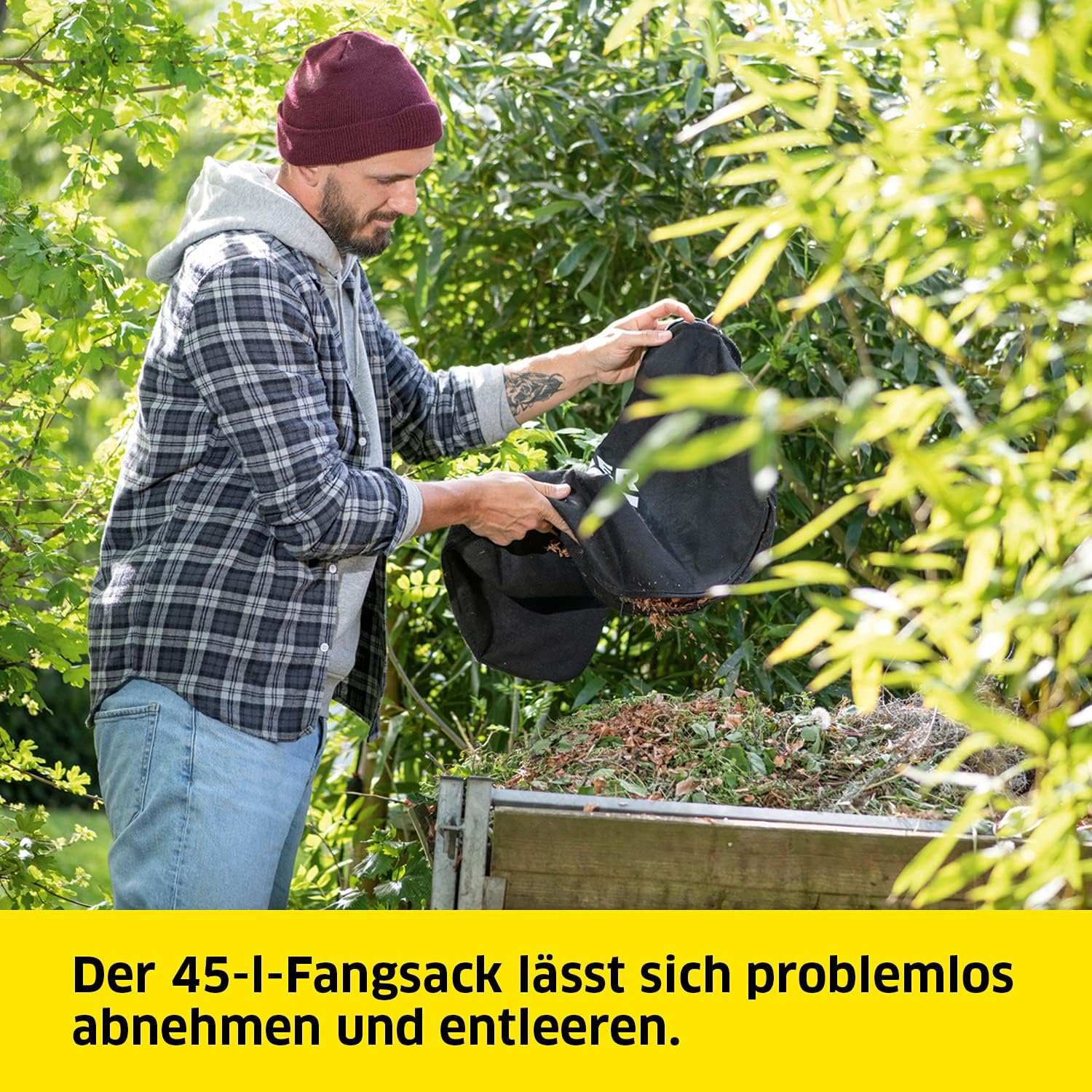 Kärcher 18 V accu bladblazer en -zuiger BLV 18-200 Battery Set, incl. 18 V/2,5 Ah accu en snellader, met mulchfunctie, luchtsnelheid: 200 km/u, opvangzak volume: 45 l, gewicht: 3,5 kg