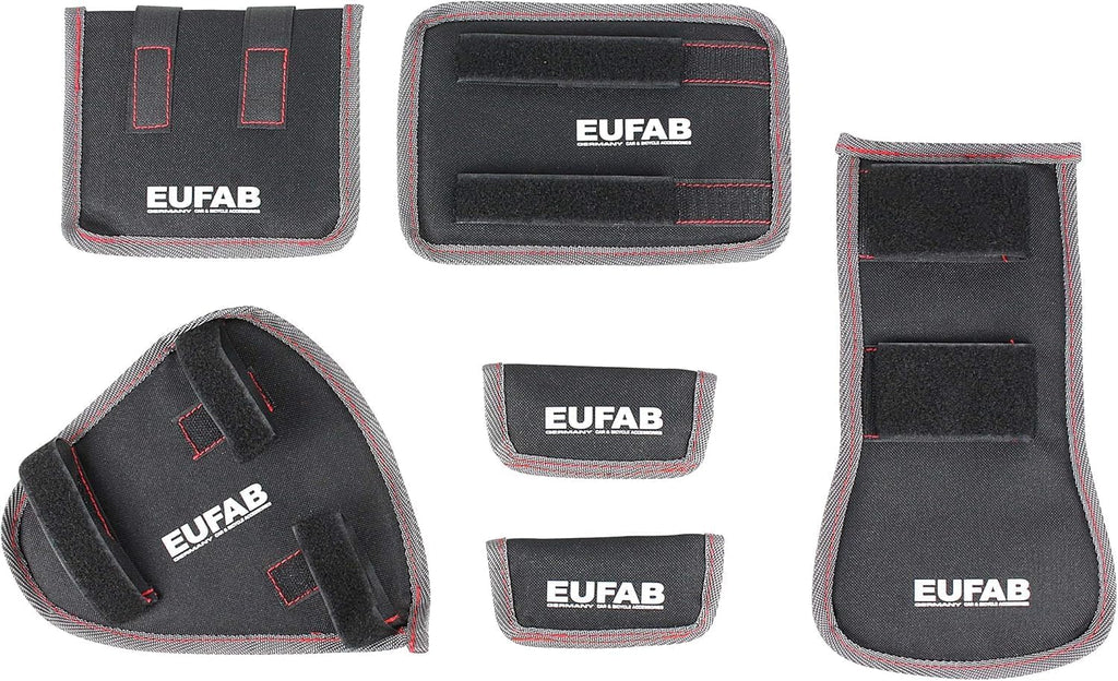 EUFAB 12010LAS fietsendrager POKER-F, geschikt voor e-bike, volledig voorgemonteerd, diefstalbeveiliging, voor 2 fietsen, voor trekhaak, zwart, 142 x 70 x 58 cm