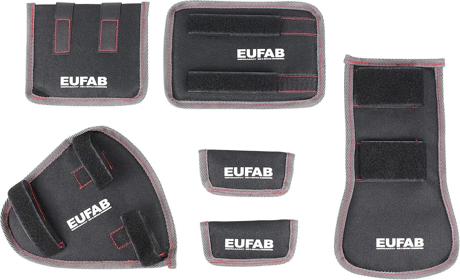 EUFAB 12010LAS fietsendrager POKER-F, geschikt voor e-bike, volledig voorgemonteerd, diefstalbeveiliging, voor 2 fietsen, voor trekhaak, zwart, 142 x 70 x 58 cm
