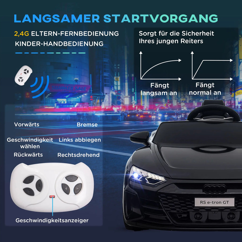 HOMCOM Kinder elektrische auto met afstandsbediening en muziekfunctie