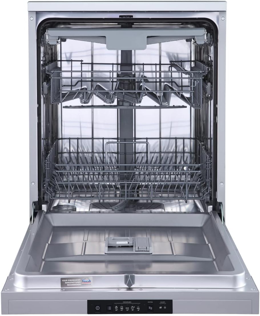 Gorenje GS 620 C10S Vrijstaande vaatwasser / 60 cm / 14 couverts / 3 rekken / 5 programma's / Inverter PowerDrive Motor / SpeedWash / TotalDry / volledige overloopbeveiliging / Grijs metallic