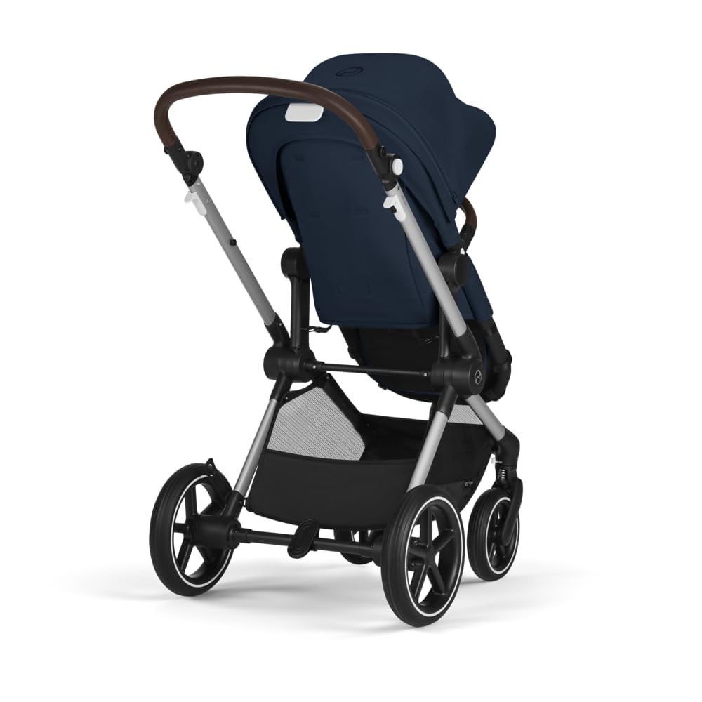 CYBEX Gold Kinderwagen EOS Lux 2-in-1 met Aton B2 i-Size autostoel en autostoeladapters, reissysteem, vanaf de geboorte tot 22 kg (ca. 4 jaar), Moon Black (Zwart)