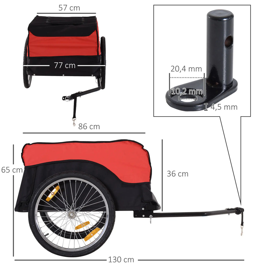 HOMCOM Fietskar Bakfiets vouwbaar grote transportbox