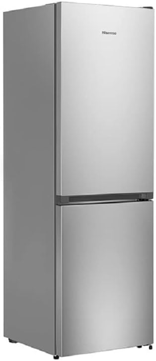 Hisense RB327N4AD2 koel-vriescombinatie/ NoFrostPlus/ Multiflow 360°/ HolidayMode/ FreshZone/ 182,4 cm/ koelgedeelte 171 l/ vriesgedeelte 85 l/ 41 dB/ 287 kWh/ jaar/ roestvrijstalen look