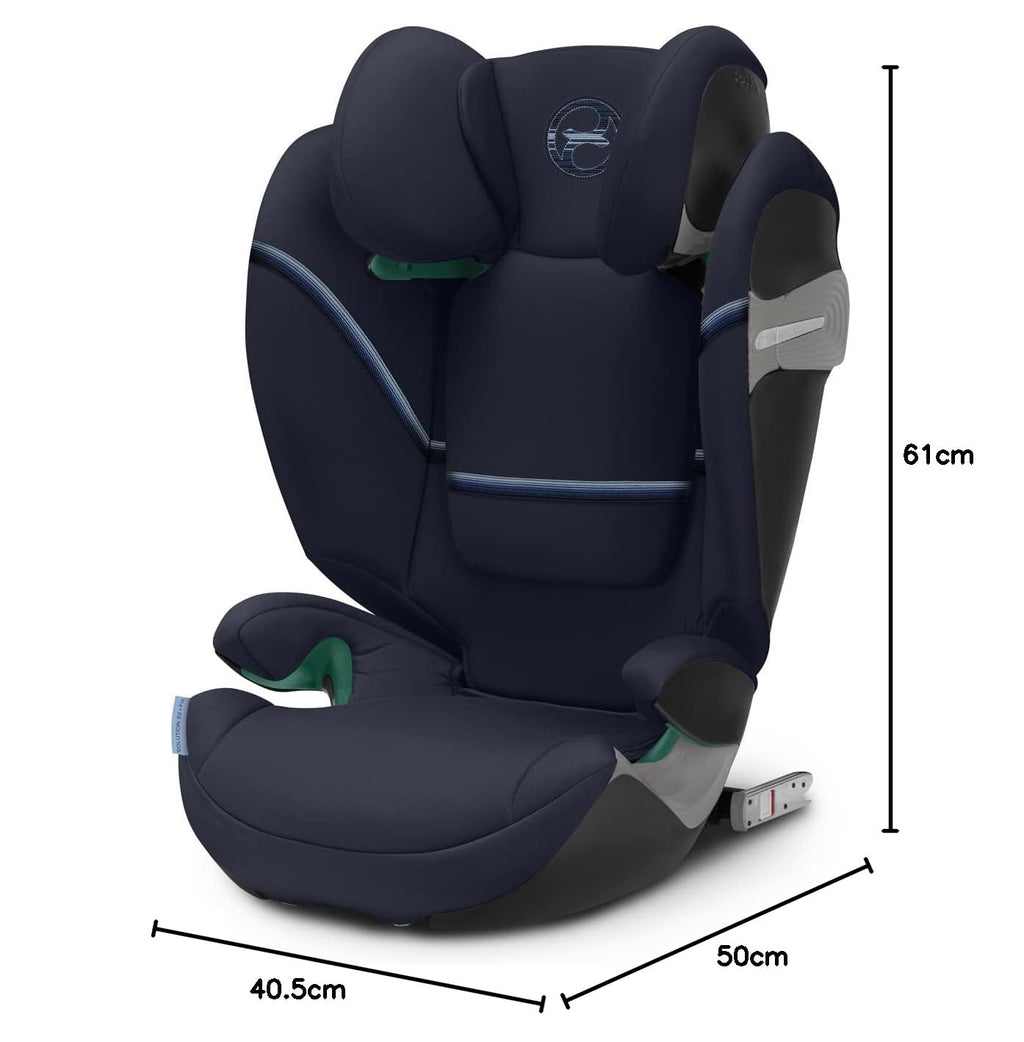 CYBEX Gold Kindersitz Solution S2 i-Fix, Für Autos mit und ohne ISOFIX, 100 - 150 cm, Ab ca. 3 bis 12 Jahre (15 - 50 kg), Lava Grey