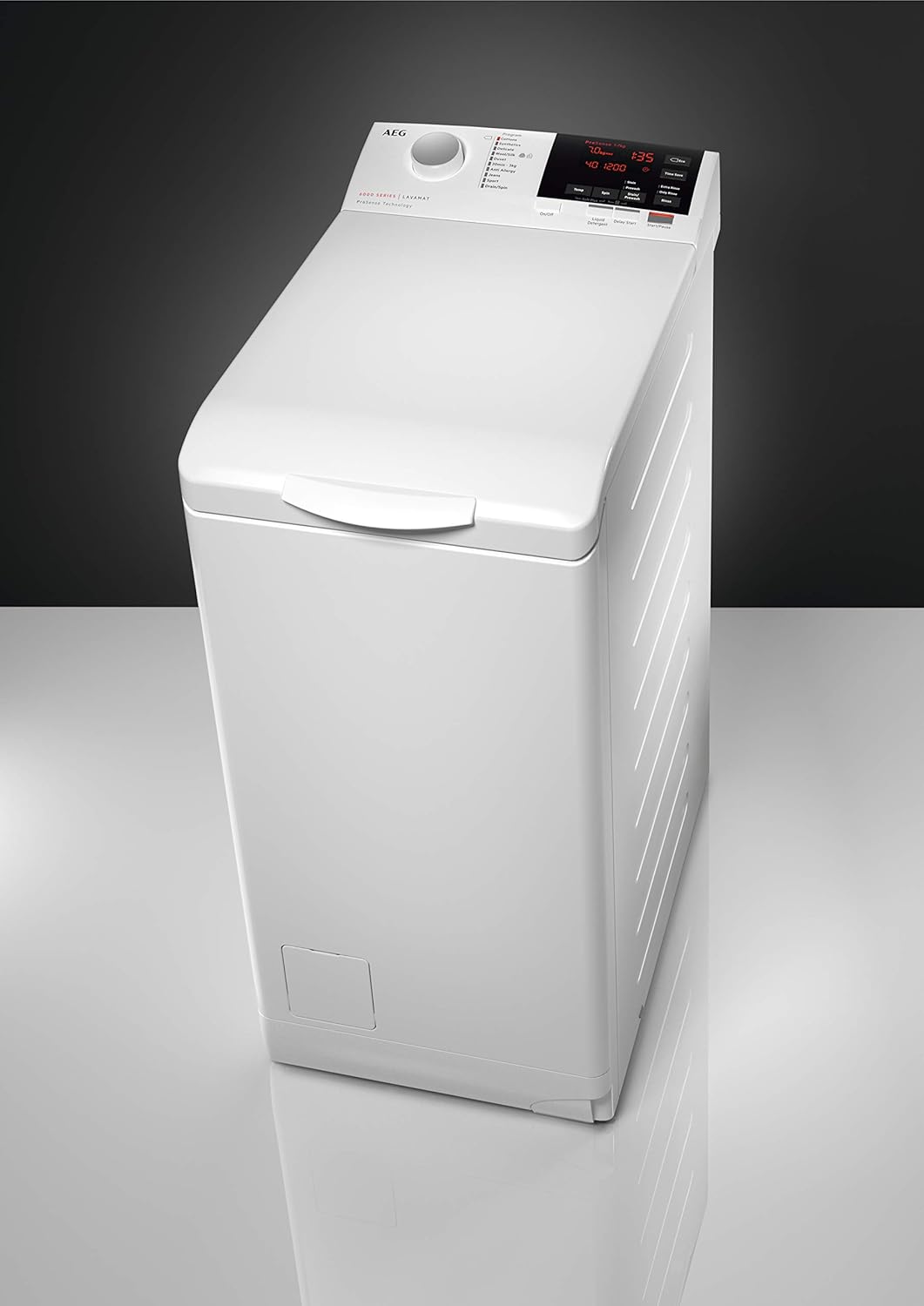 AEG LTR7A71370 Waschmaschine Toplader / Serie 7000 mit ProSteam / ProSteam - Auffrischfunktion / 7,0 kg / Leise / Mengenautomatik / Nachlegefunktion / Wasserstopp / 1300 U/min