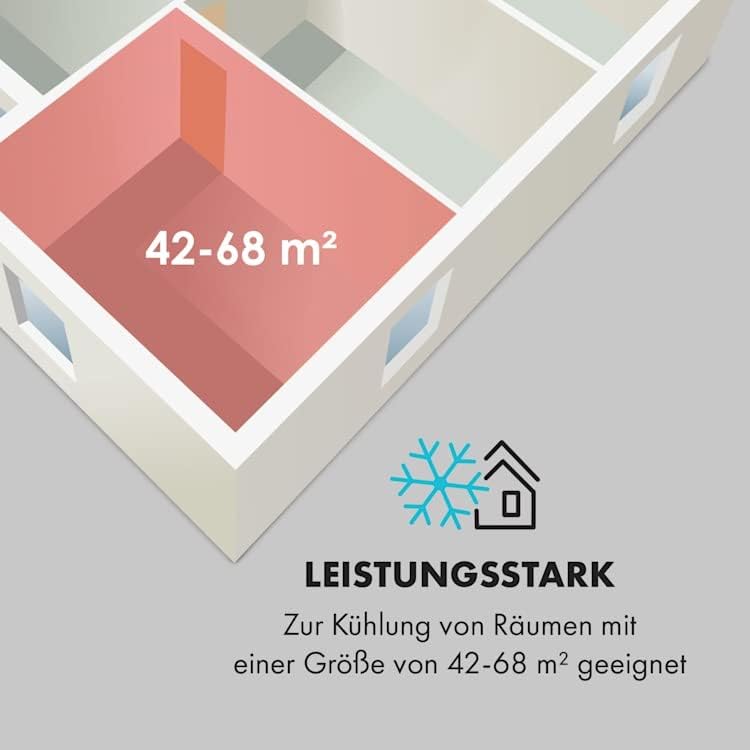 Klarstein Mobiele Airconditioner met Afvoerslang, 4-in-1 Airco, Ventilator, Luchtontvochtiger & Nachtmodus, Kleine & Draagbare Airco voor Thuis & Kantoor, Laag Verbruik, 14000BTU