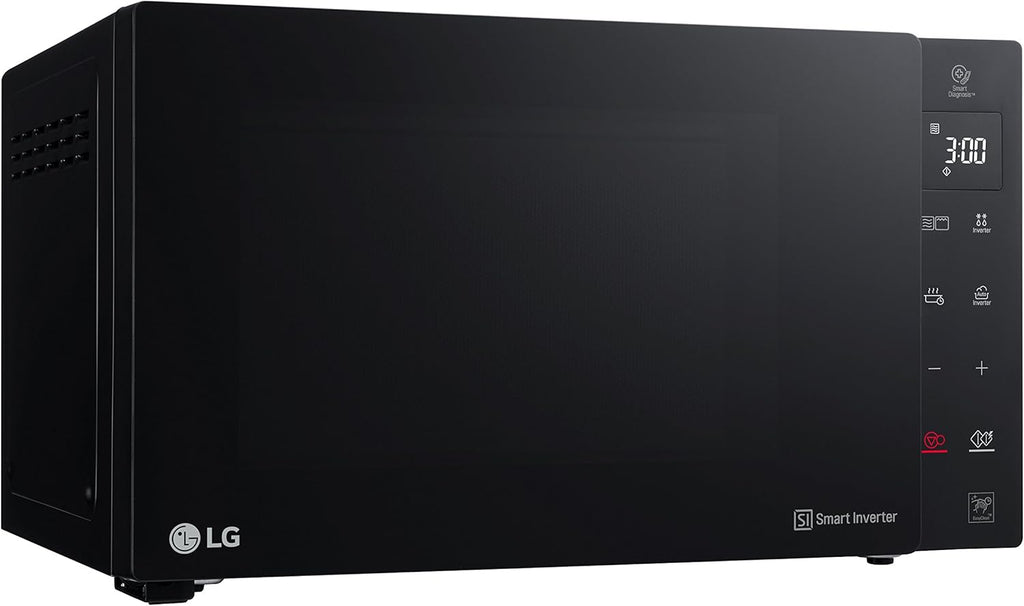 LG MH6535GIS Magnetron met invertertechnologie en kwartsgrill, 25 liter inhoud, 1000 W, automatische programma's, instelbare vermogensniveaus voor optimaal koken en EasyClean-functie, Zwart