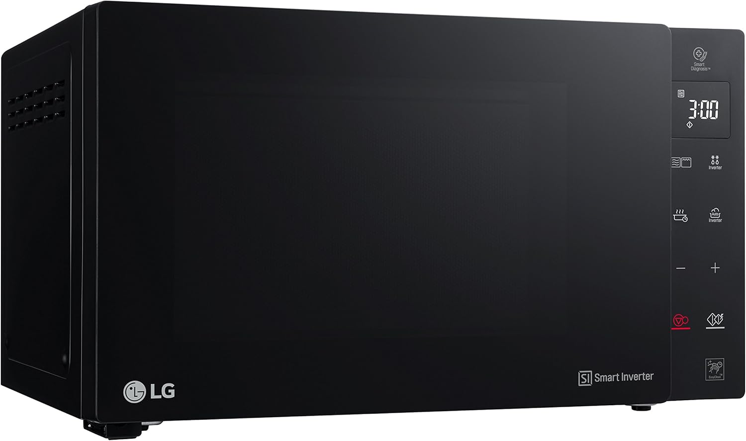 LG MH6535GIS Magnetron met invertertechnologie en kwartsgrill, 25 liter inhoud, 1000 W, automatische programma's, instelbare vermogensniveaus voor optimaal koken en EasyClean-functie, Zwart