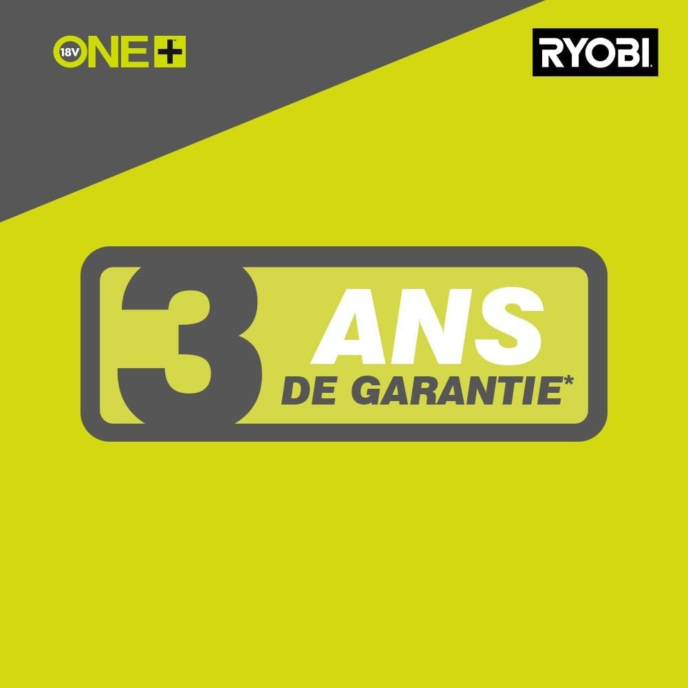 RYOBI 18 V ONE+ Accu-grasmaaier RLM18X33B40 (snijbreedte 33 cm, 5-voudige hoogteverstelling 25-65 mm, inklapbare duwbeugel, incl. mulchplug, 35l grasvangzak, 4,0Ah accu & lader)