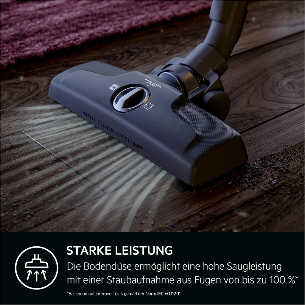 AEG CLEAN 6000 AB61C2DB stofzuiger met zak / hoge zuigkracht / incl. meubelmondstuk / 50% gerecycled plastic / ideaal voor huisdiereigenaren / reiniging van bekleding / 12 m snoer / 750 W / Blauw