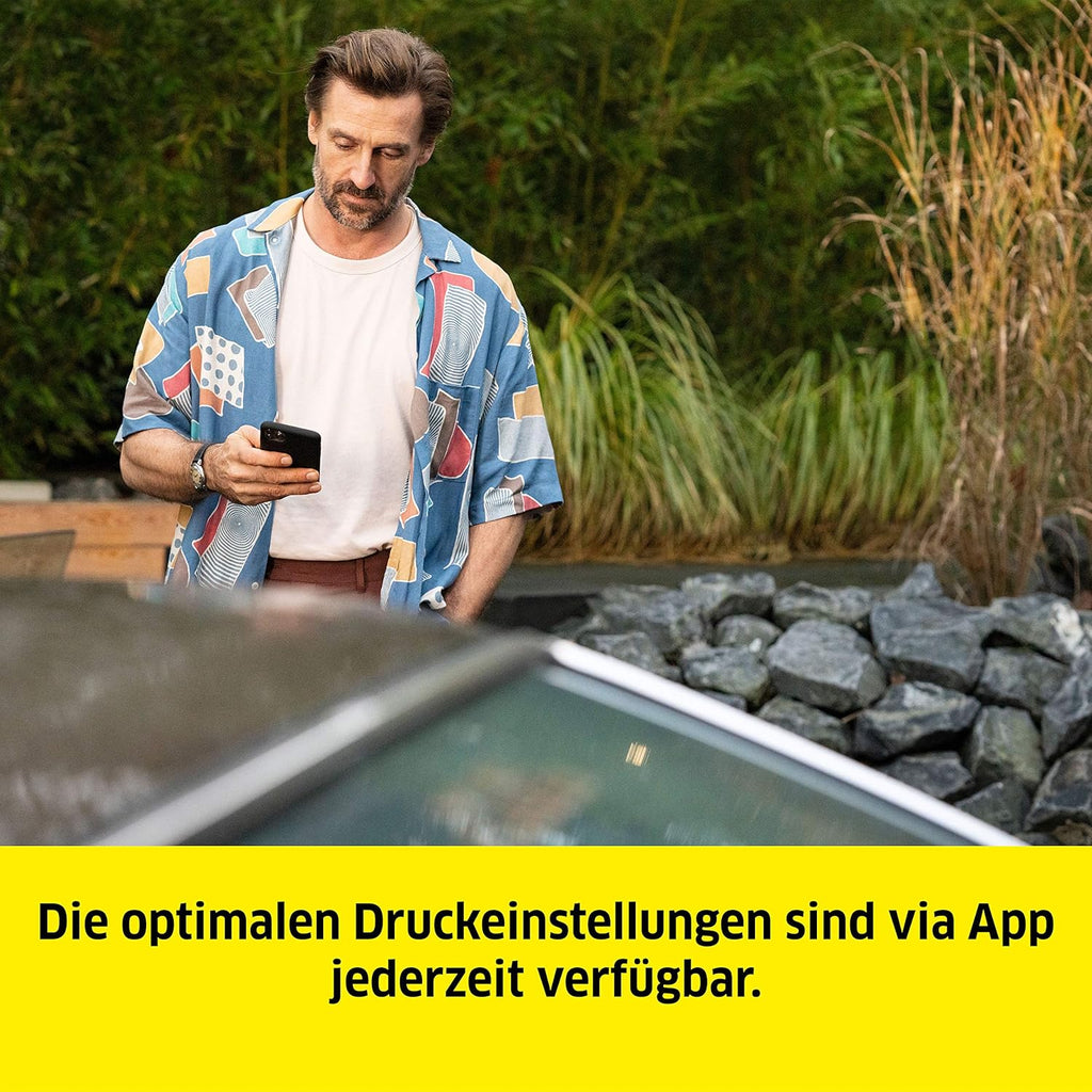 Kärcher hogedrukreiniger K Mini, licht en compact, druk: max. 110 bar, doorvoer: 360 l/u, oppervlak: 20 m²/u, gewicht: 3,93 kg, hogedrukpistool, vuilfrees, spuitlans, waterfilter, zwart, geel