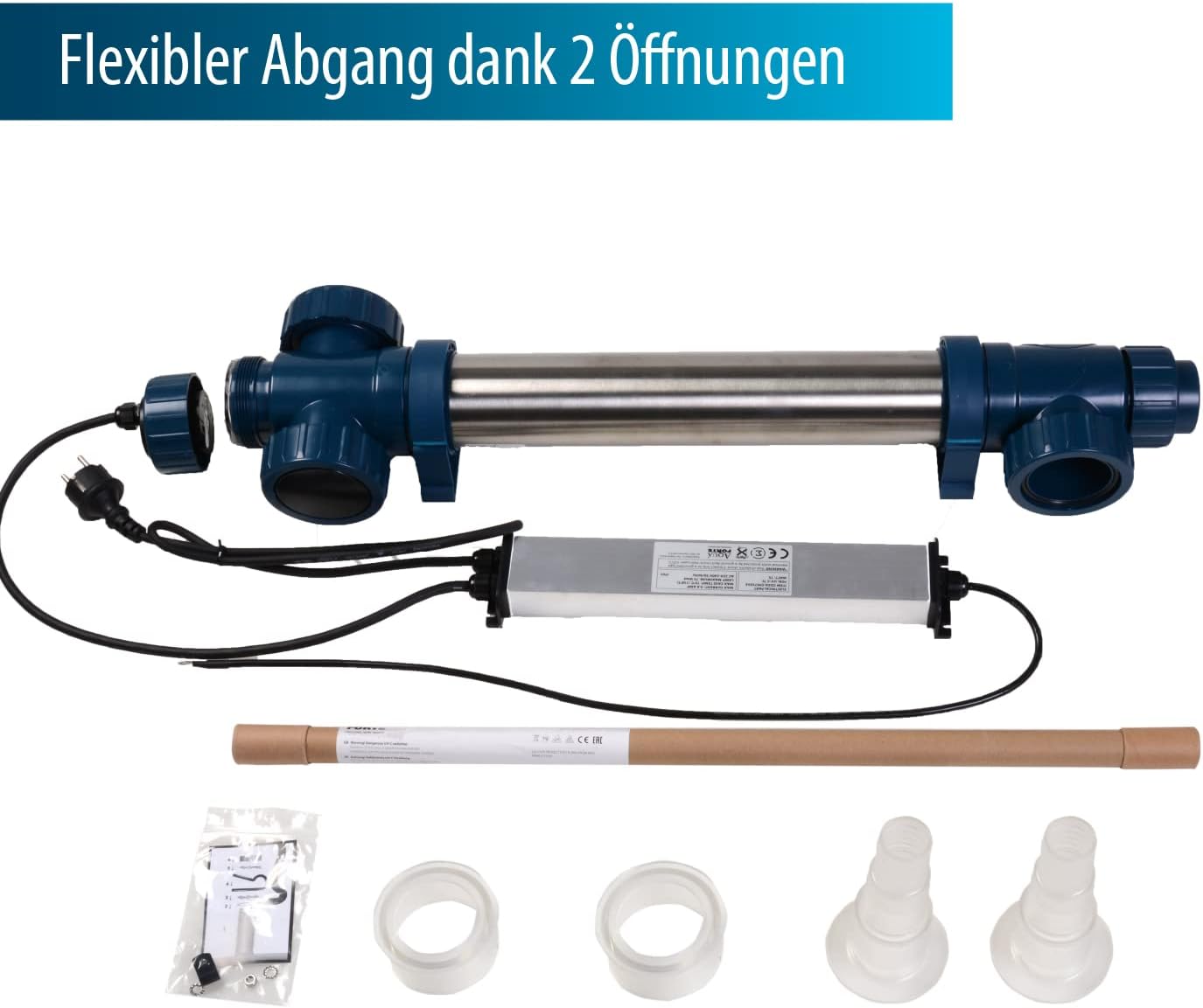 AquaForte filter-/vijverpomp DM-22.000 Vario S, 70-200W, opvoerhoogte 7,5m, regelbaar met externe controller. Ideaal als vijverpomp of als beekloop-/watervalpomp.