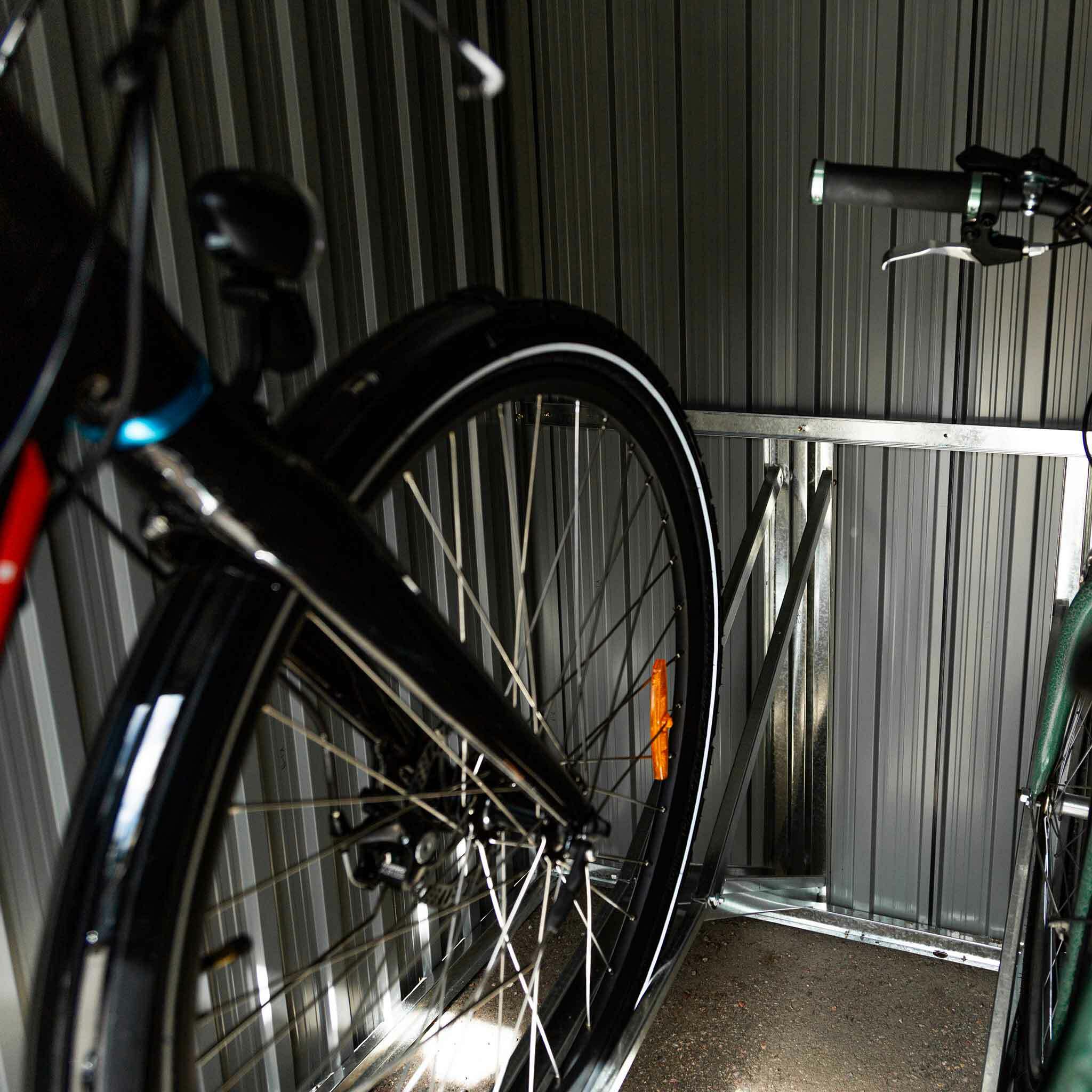 Fornorth Fietsgarage voor twee fietsen 142x198x157cm, Donkergrijs