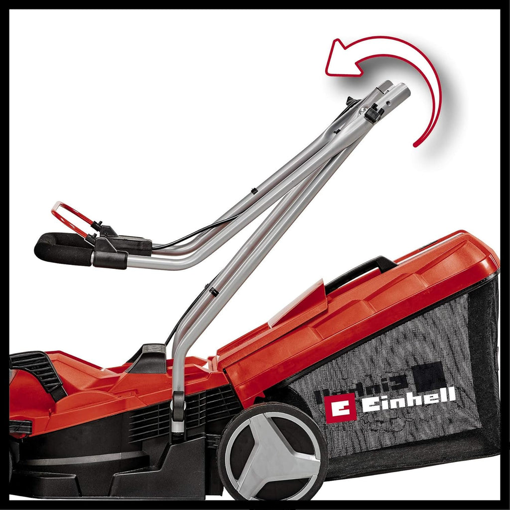 Einhell Accu-grasmaaier GE-CM 18/33 Li Kit Power X-Change (18 V, 33 cm maaibreedte, tot 200 m², borstelloos, 30L opvangzak, 25-65 mm maaihoogte, incl. 4,0 Ah accu + oplader)