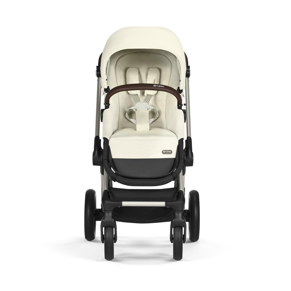 CYBEX Gold Kinderwagen EOS Lux 2-in-1 met Aton B2 i-Size autostoel en autostoeladapters, reissysteem, vanaf de geboorte tot 22 kg (ca. 4 jaar), Moon Black (Zwart)