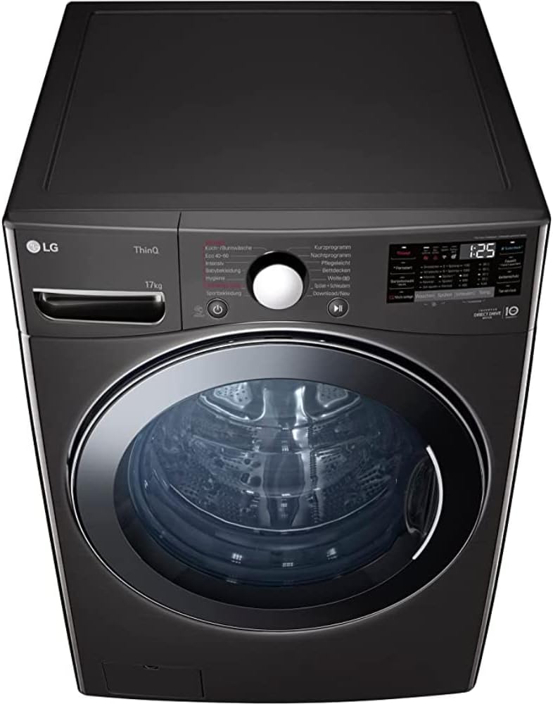 LG F4WV7080, Klasse A, Voorlader Wasmachine 8 kg, 1400 tpm, AI Direct Drive, Wi-Fi, Dieptereiniging met Stoom, Grote Capaciteit, TRIPLE A, Veiligheidsglas Buitendeur, 62 x 60 x 85 cm ꟷ Wit