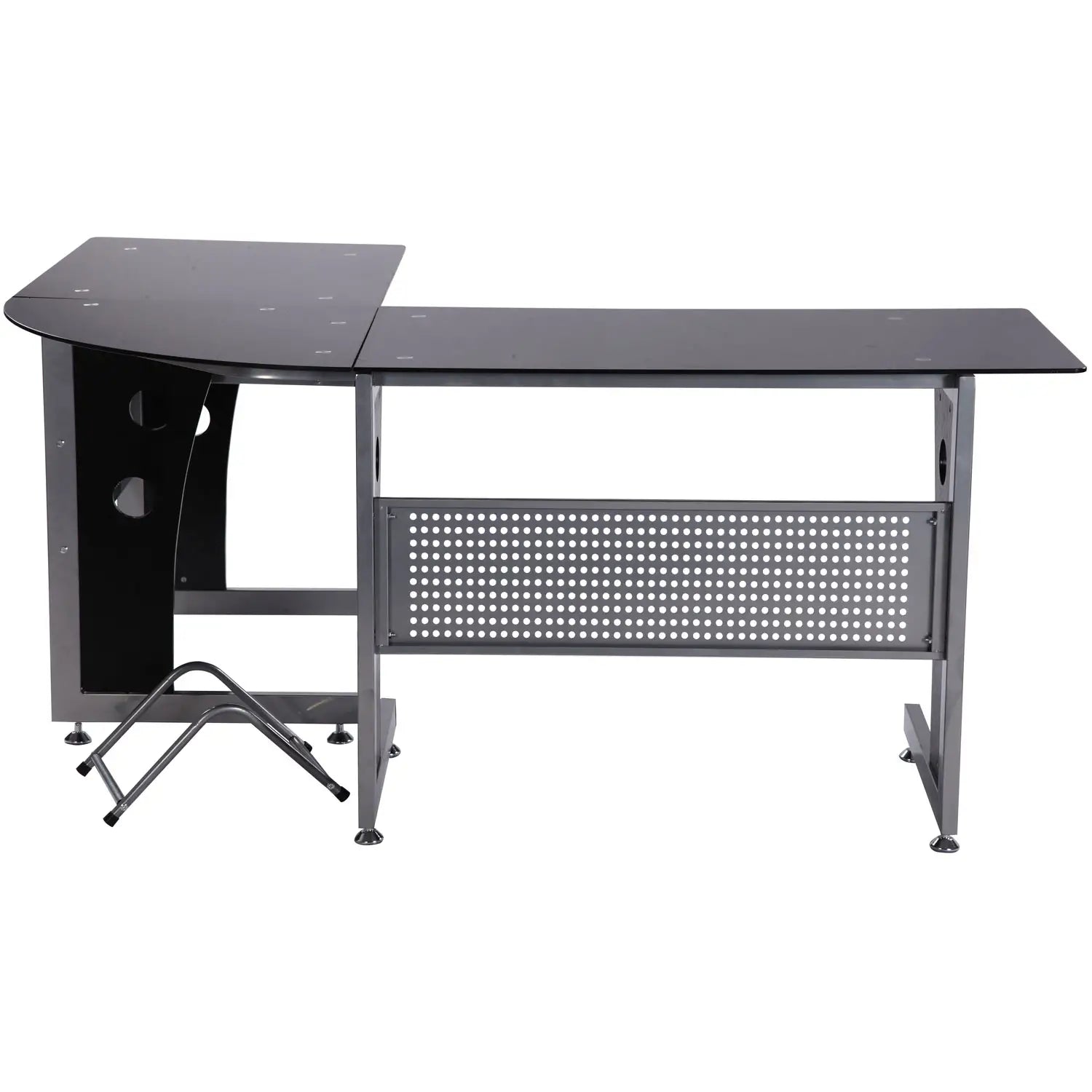 HOMCOM Hoekbureau L-vorm met Toetsenbordlade & PC-toren-houder