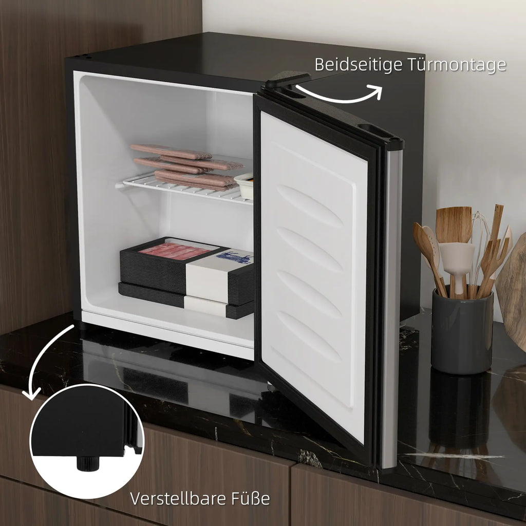HOMCOM Mini-vriezer 35 l zilver - compact & efficiënt