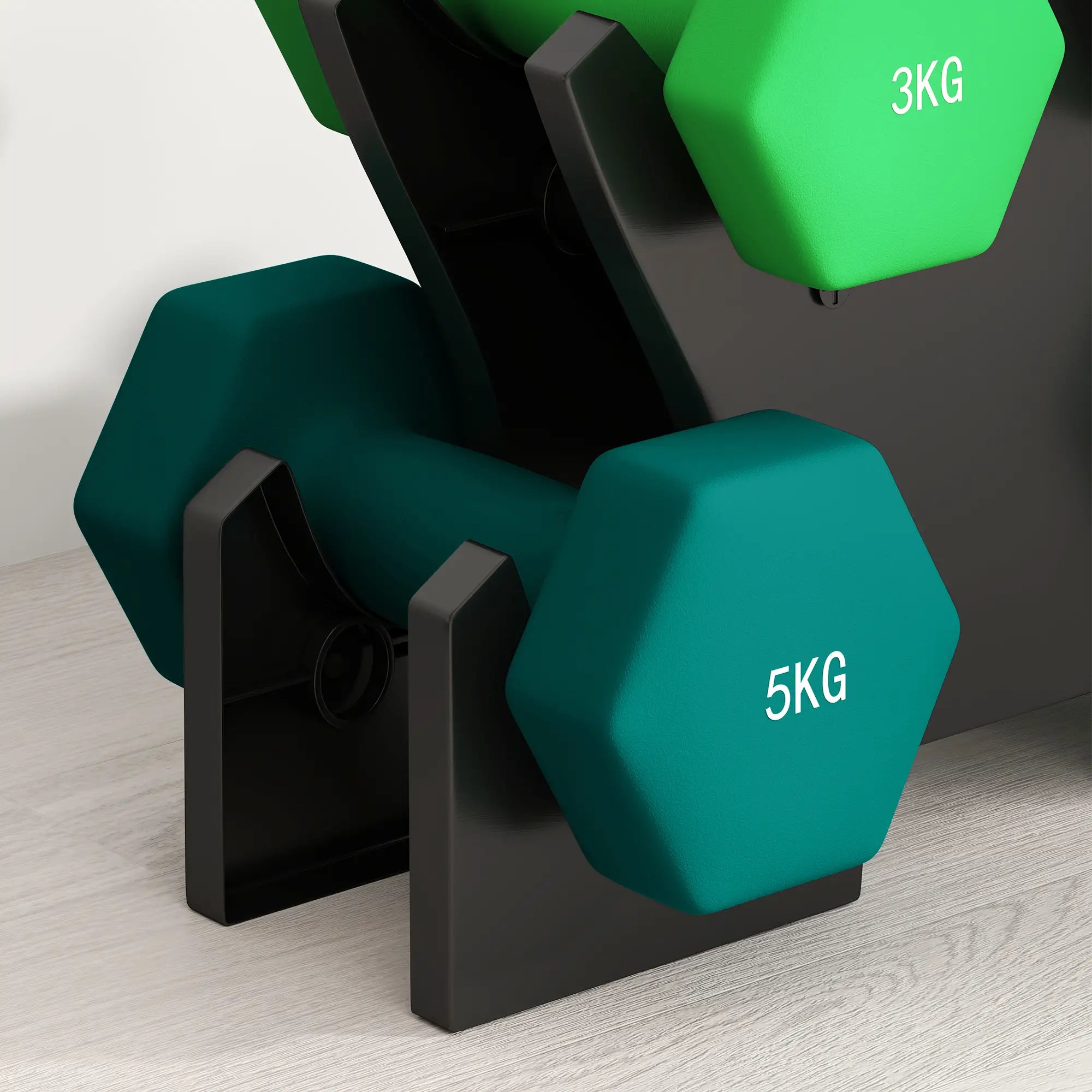 SPORTNOW Halterset 6-delig met halterrek – 1 kg tot 5 kg