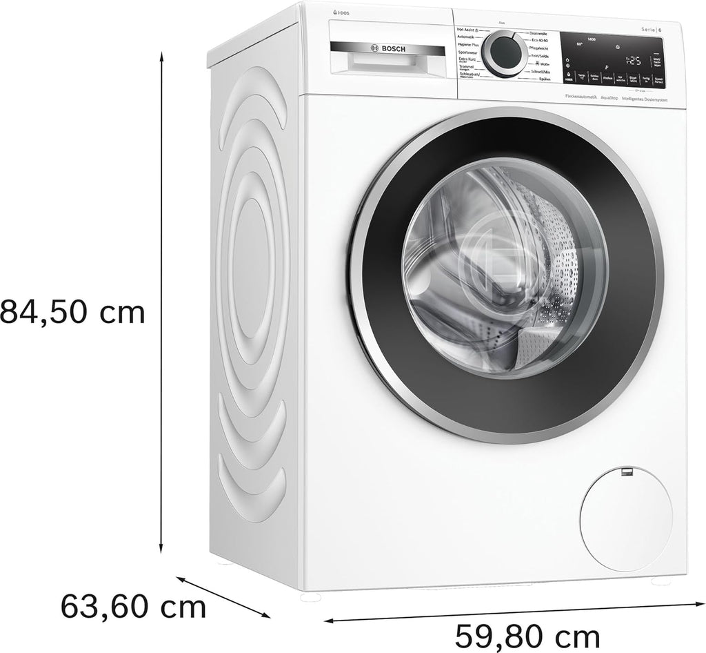 BOSCH WAN28127 Wasmachine Serie 4, voorlader met 8kg inhoud, 1400 tpm, Iron Assist, Active Water Plus, EcoSilence Drive, Speed Perfect, Wit, 60cm