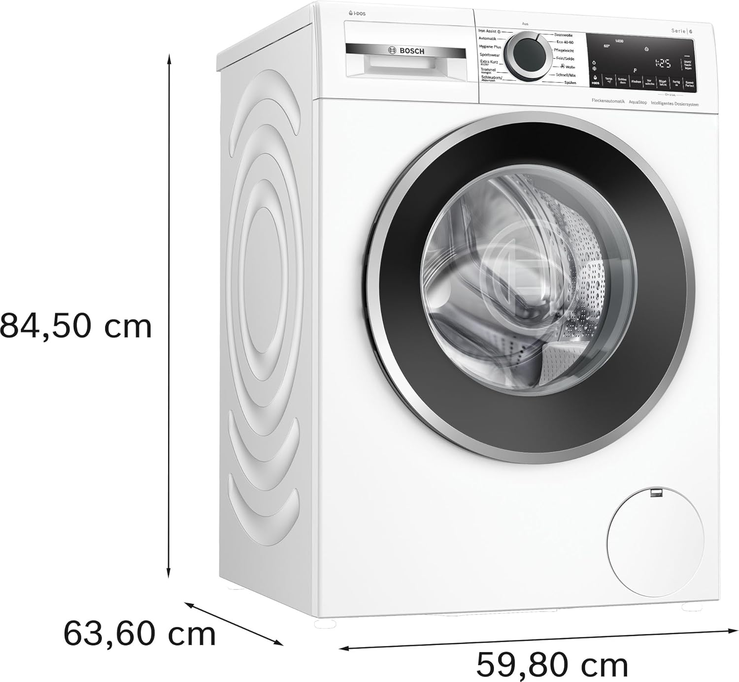 BOSCH WAN28127 Wasmachine Serie 4, voorlader met 8kg inhoud, 1400 tpm, Iron Assist, Active Water Plus, EcoSilence Drive, Speed Perfect, Wit, 60cm