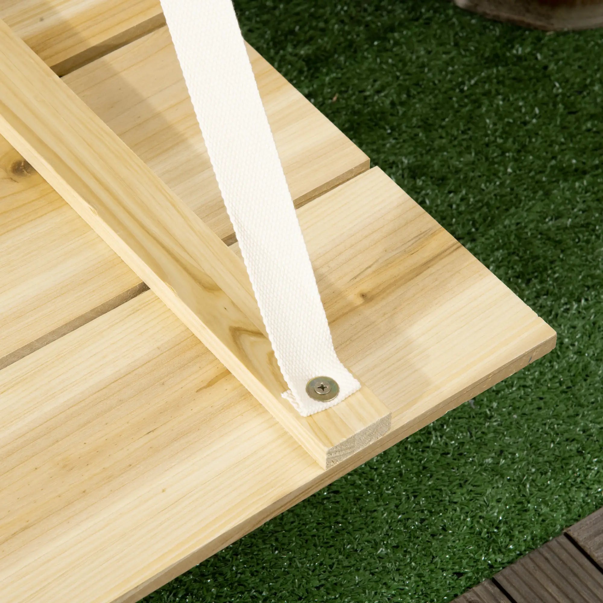 Outsunny Verhoogde plantenbak met legplank van massief hout