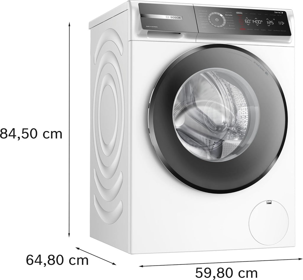 BOSCH WAN28127 Wasmachine Serie 4, voorlader met 8kg inhoud, 1400 tpm, Iron Assist, Active Water Plus, EcoSilence Drive, Speed Perfect, Wit, 60cm