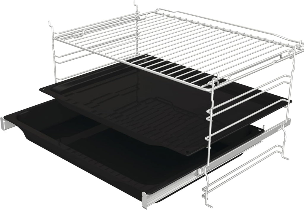 Gorenje 738971 Inbouw Ovenset OptiBake Black Steam Pyro Set / 77L / Hetelucht/Pyrolyse/ExtraSteam/GentleClose/AirFry/Pizzamode 300°C/PerfectGrill/Inductiekookplaat met BridgeZone/zwart