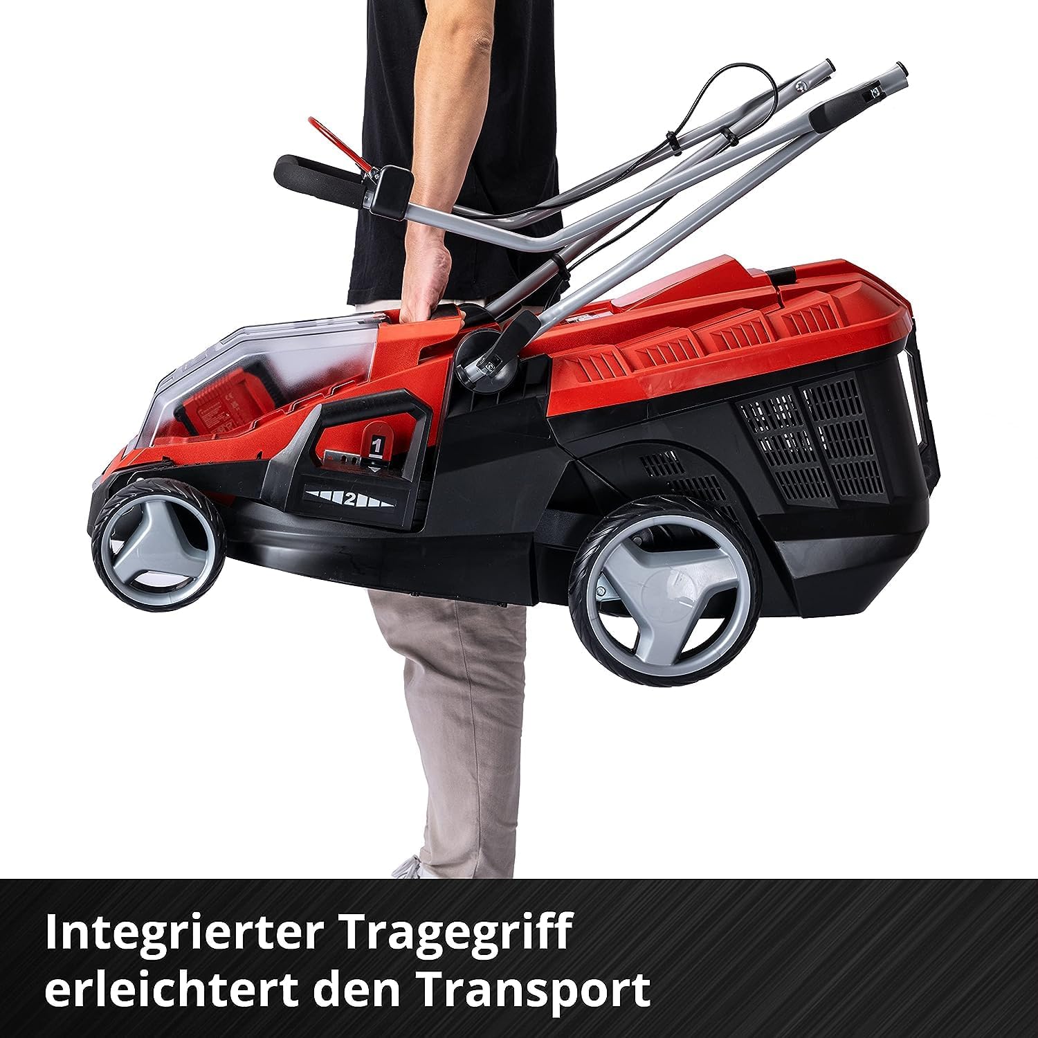 Einhell Accu grasmaaier GE-CM 36/36 Li Kit Power X-Change (36 V, 36 cm maaibreedte, tot 400 m², Brushless, 40L opvangzak, 25-75 mm maaihoogte, incl. 2x 4,0 Ah accu + 2x lader)