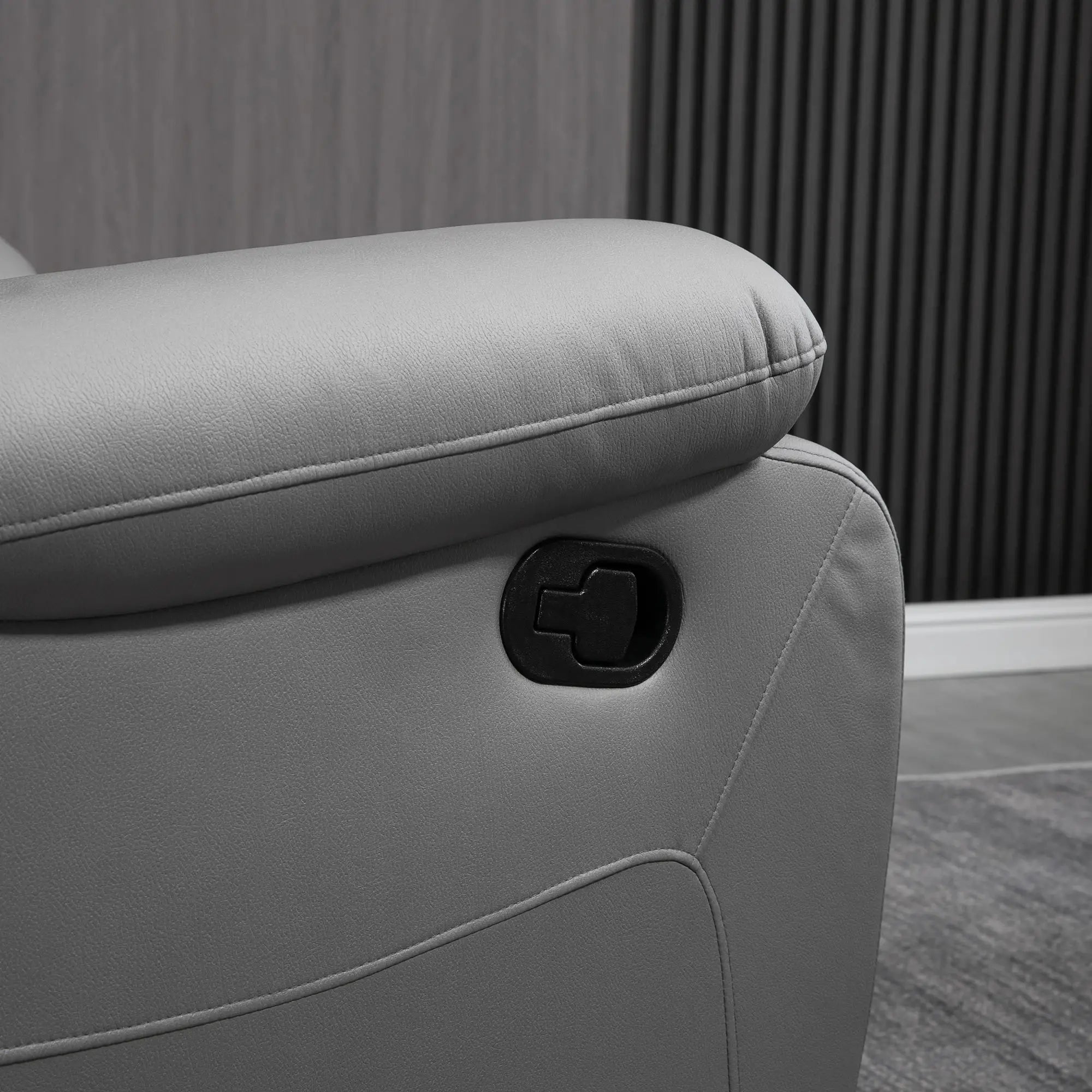 HOMCOM Relaxfauteuil tv-stoel verstelbaar draaibaar grijs