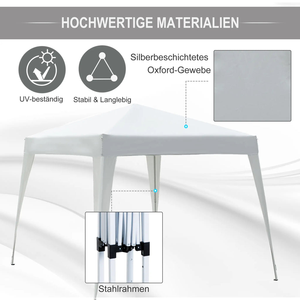 Outsunny Opvouwbare Partytent UV-bescherming wit