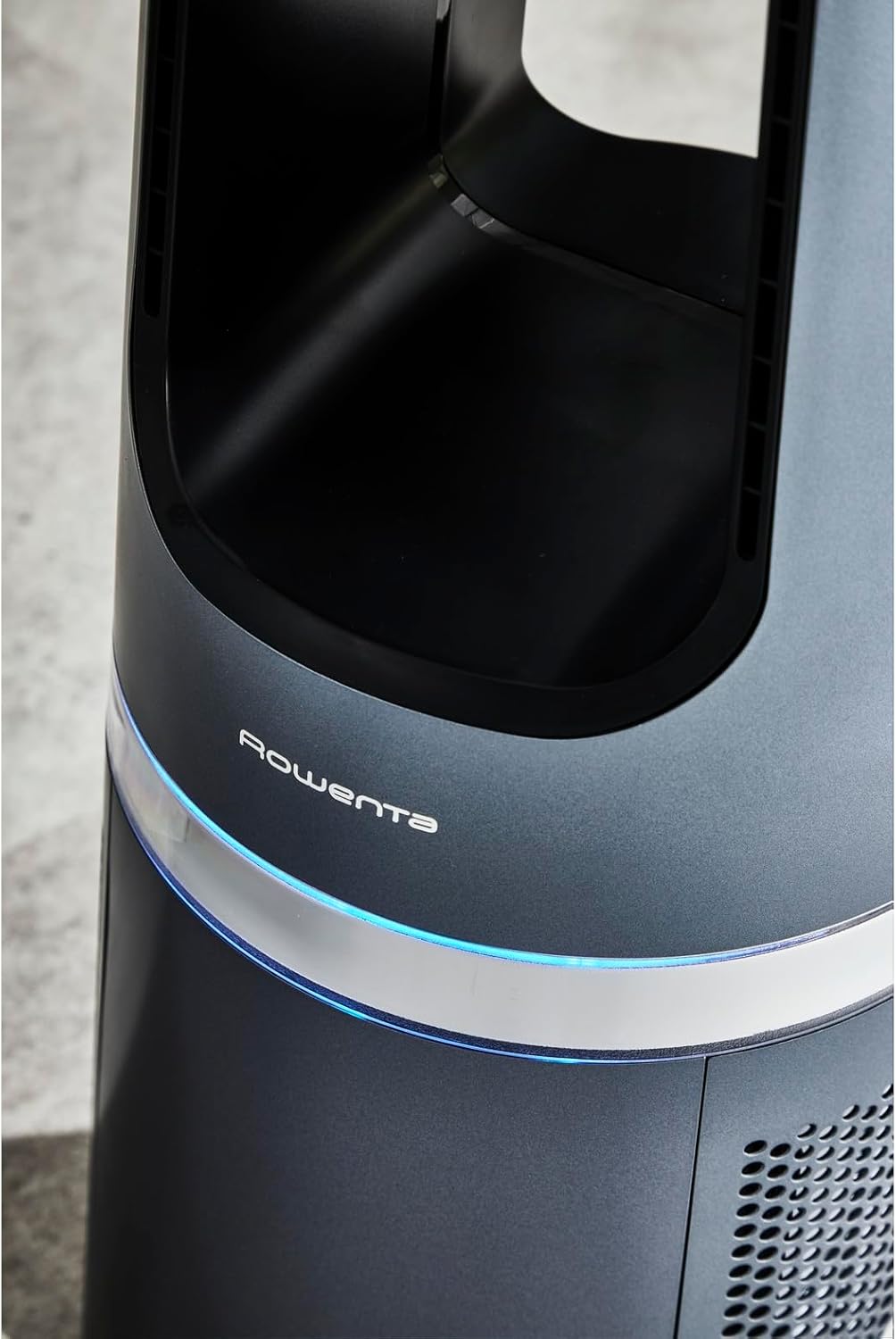 Rowenta QU5062 Eclipse 3in1 Luchtreiniger, ventilator, kachel, filtert 99,9% van de deeltjes, voor kamers tot 30 m2, snelle verwarming tot 35°C, automatische dag- en nachtmodus, zwart/grijs