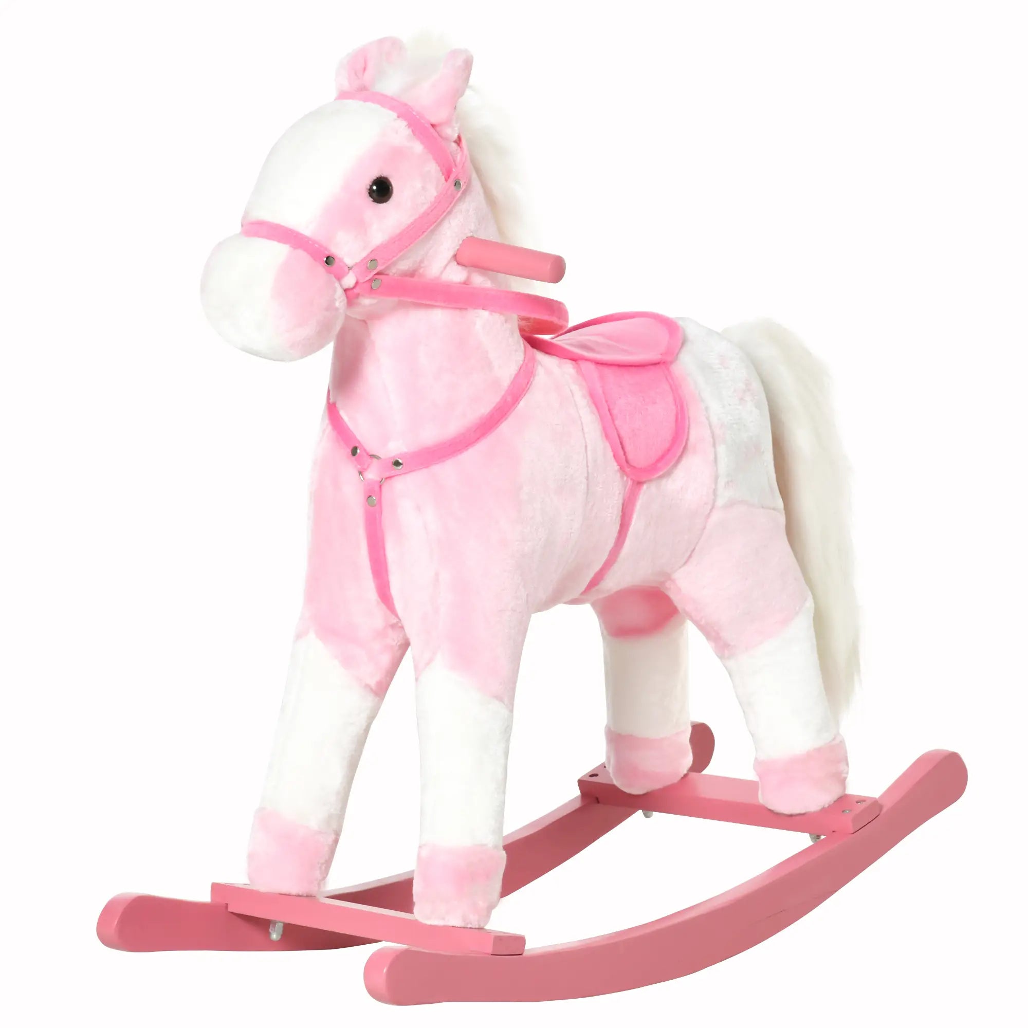 HOMCOM Schommelschaap met geluid roze